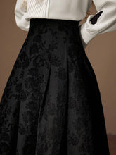 MOTF PREMIUM FLORAL EMBROIDERY HIGH WAIST ZIPPER SKIRT